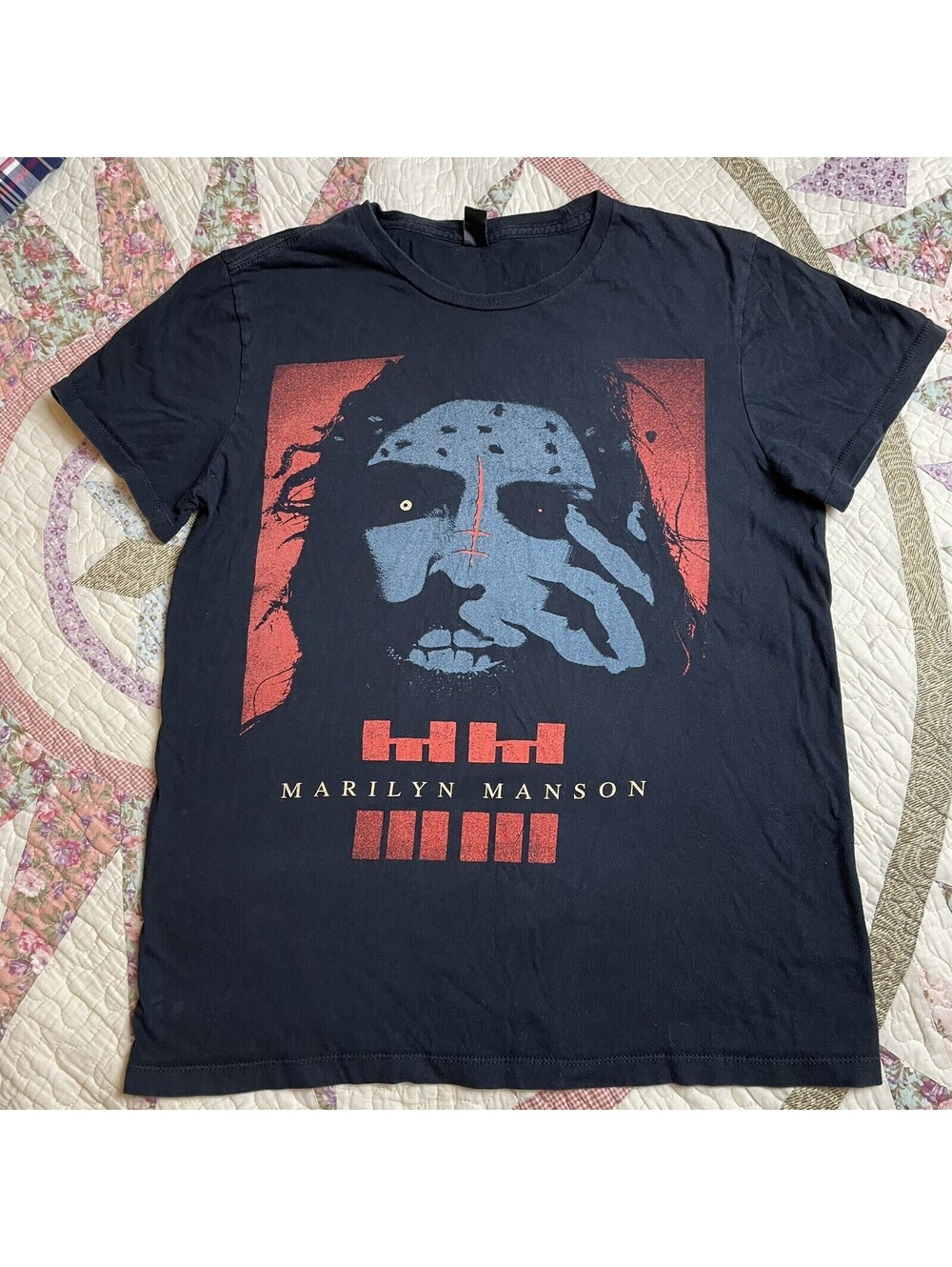 Marilyn Manson T shirt Size Small Metal Rock Music Graphic Black Goth GlamHorror